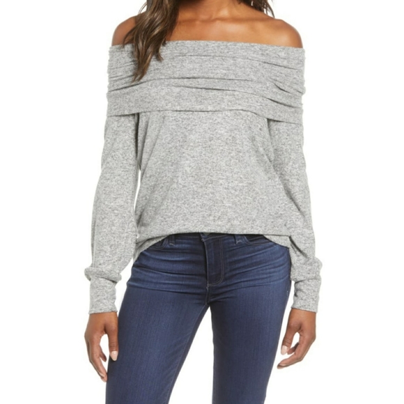 Gibson Tops - GIBSON CONVERTIBLE NECK SWEATSHIRT